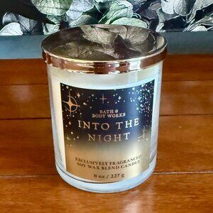 2 for $30 SALE - NEW Bath & Bath Works Single Wick Candle INTO THE NIGHT 8oz